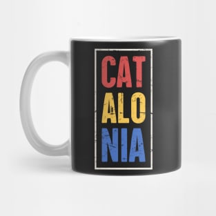 Retro Distressed Independence For CATALONIA Mug